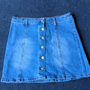 Hot kiss blue jean skirt